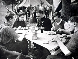 NFS firefighters at a training camp, WW2