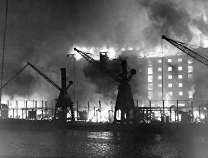Blitz - Fire at Surrey Commercial Docks, Rotherhithe Blitz - Fire at Surrey Commercial Docks, Rotherhithe