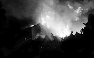 Blitz in London - night scene, WW2