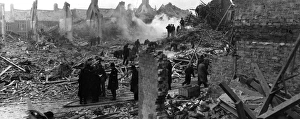Bomb damage in Kilgour Road, SE London, WW2