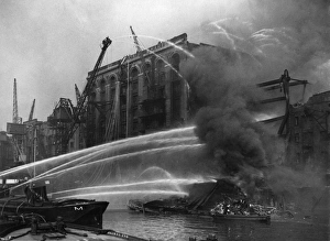 Fire at Colonial Wharf, Wapping, East London