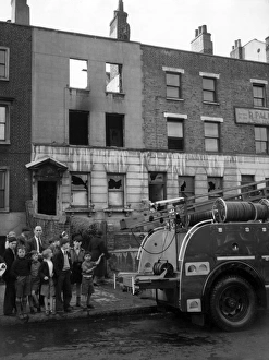 Fire in Kennington Park Road, SE London Fire in Kennington Park Road, SE London