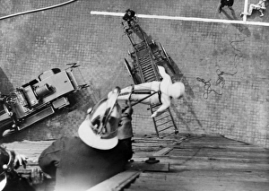 London Fire Brigade escape competition with dummies