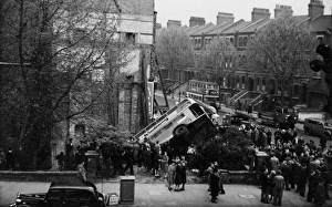 Road accident involving a bus, Elgin Avenue, London