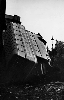 Road accident involving a bus, Elgin Avenue, London