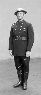 Station officer in wartime uniform, WW2