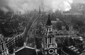 View from St Pauls Cathedral, London, WW2