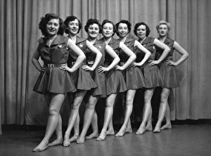 Women in a dancing troupe