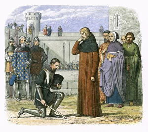 Meeting of Richard II and Henry Bollinbroke at which Henry demands the throne